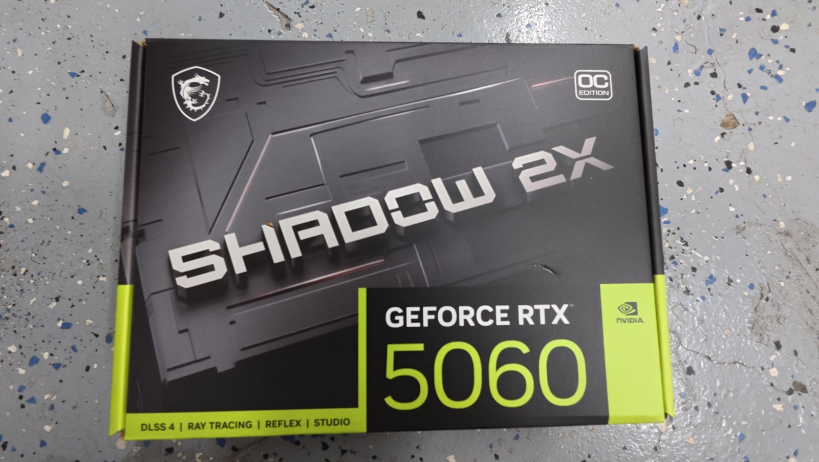 BOX ONLY MSI GeForce RTX 5060 Shadow 2X OC Retail Packaging - NO GPU