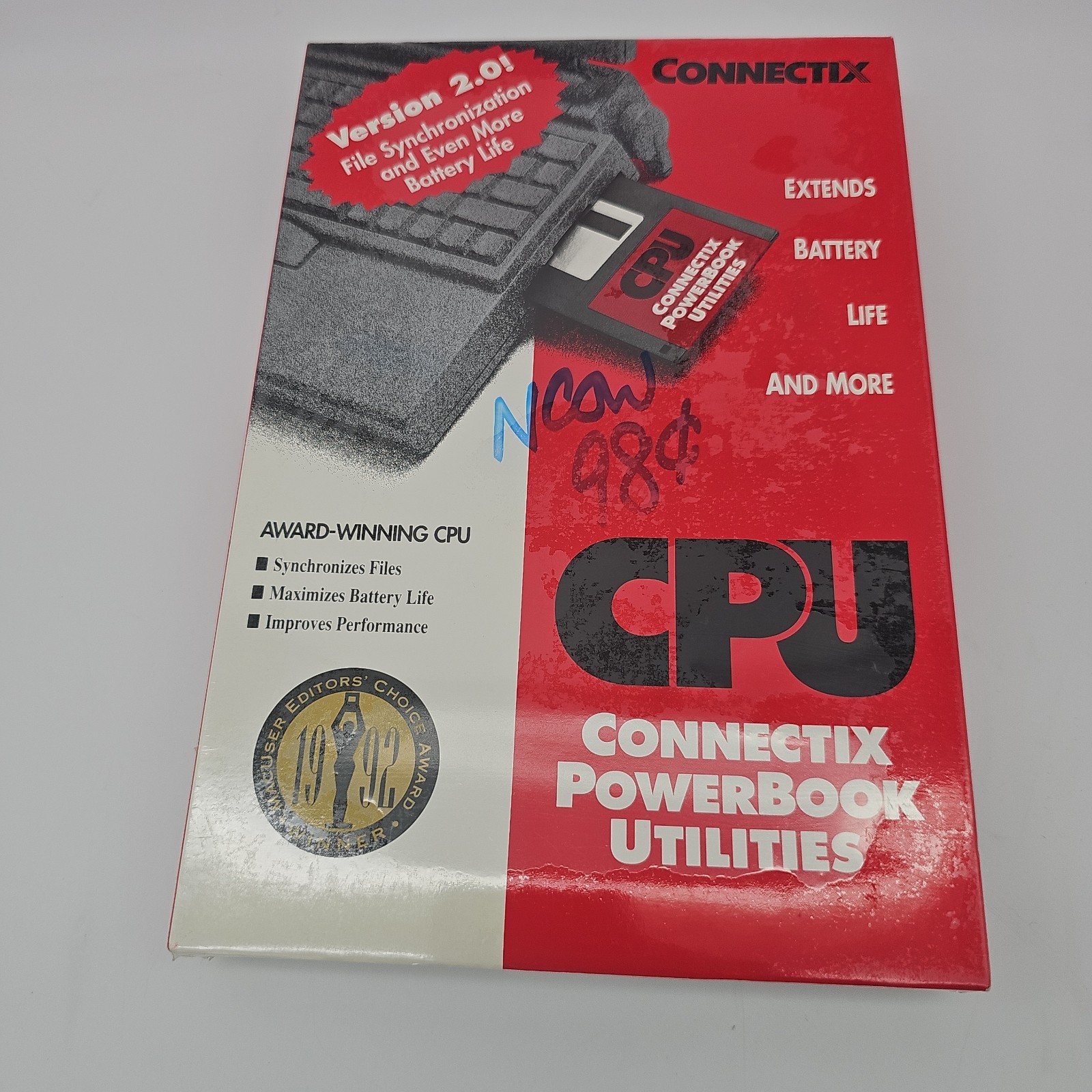 Vintage Connectix CPU 2.0 PowerBook Utilities Apple Macintosh Rare NOS SEALED