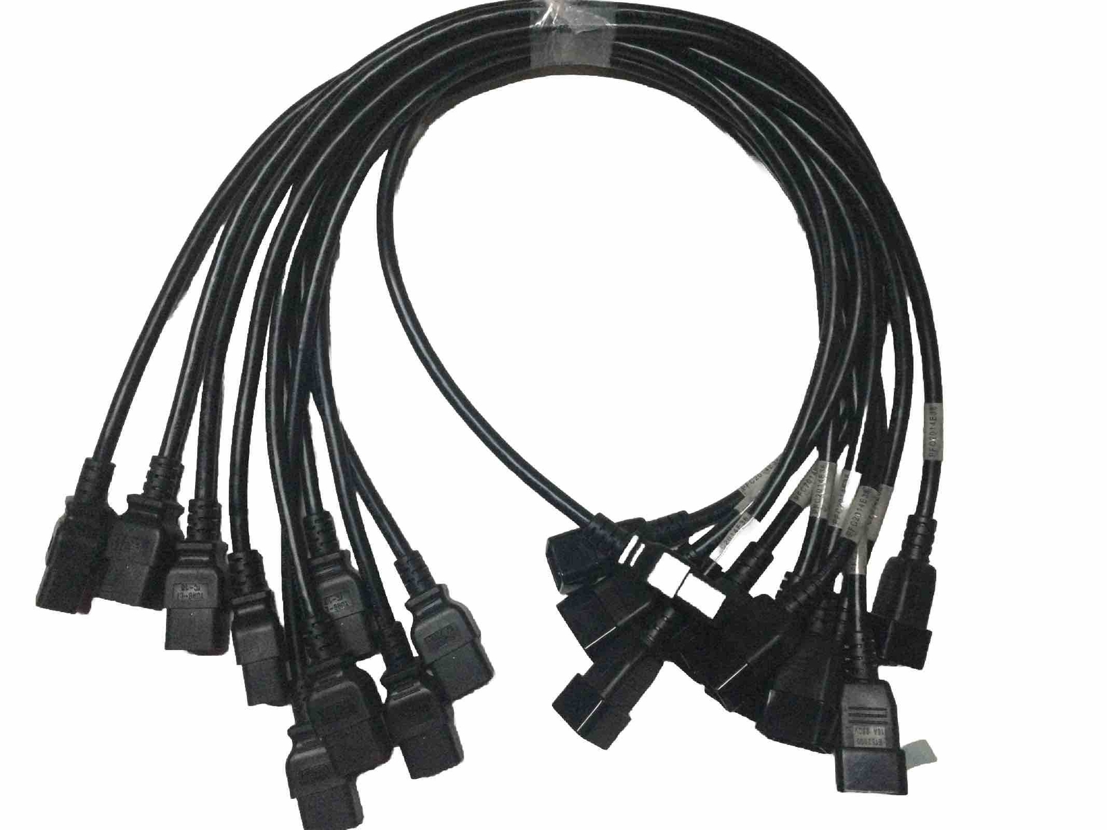 Lot Of 10 3ft Black E241374 Power Cord C19 to C20 14AWG 16A/250V