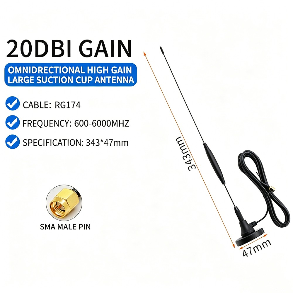 High Performance 4G 5G External Antenna Magnetic Mount fits Stable Connection