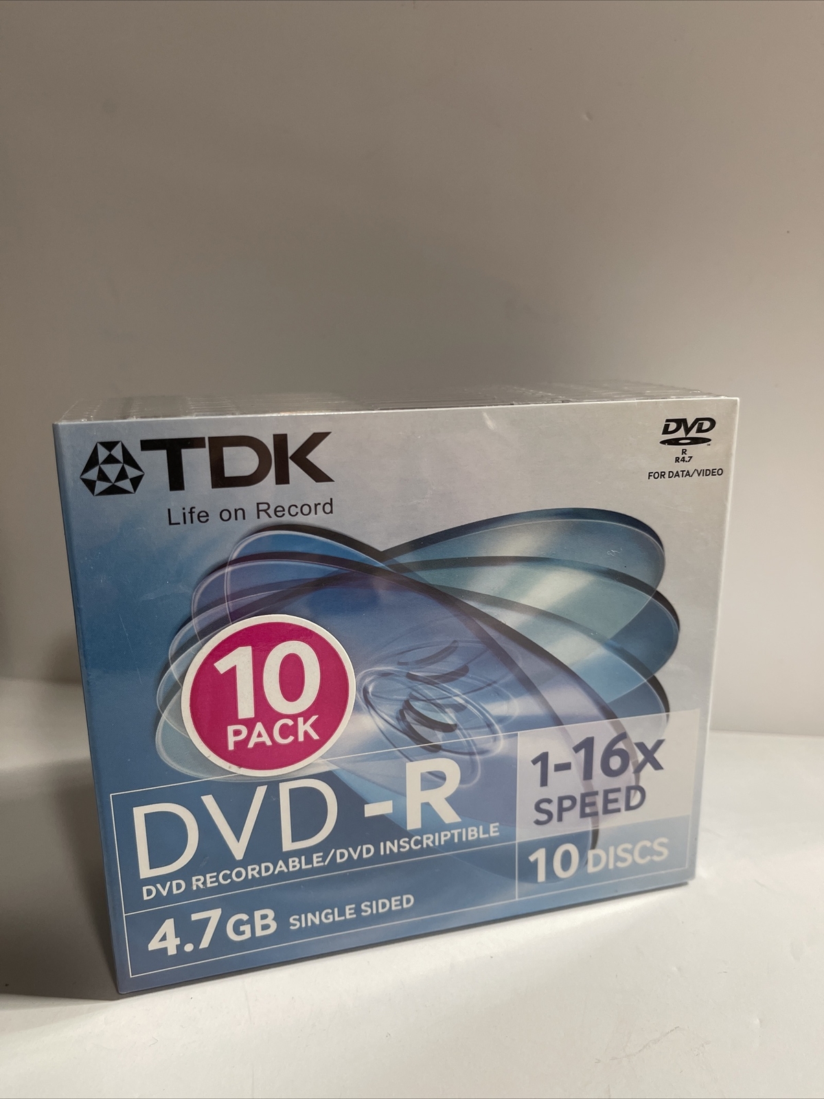 TDK DVD-R 10 Pack Blank Discs 4.7GB Brand New Sealed For Data And Video