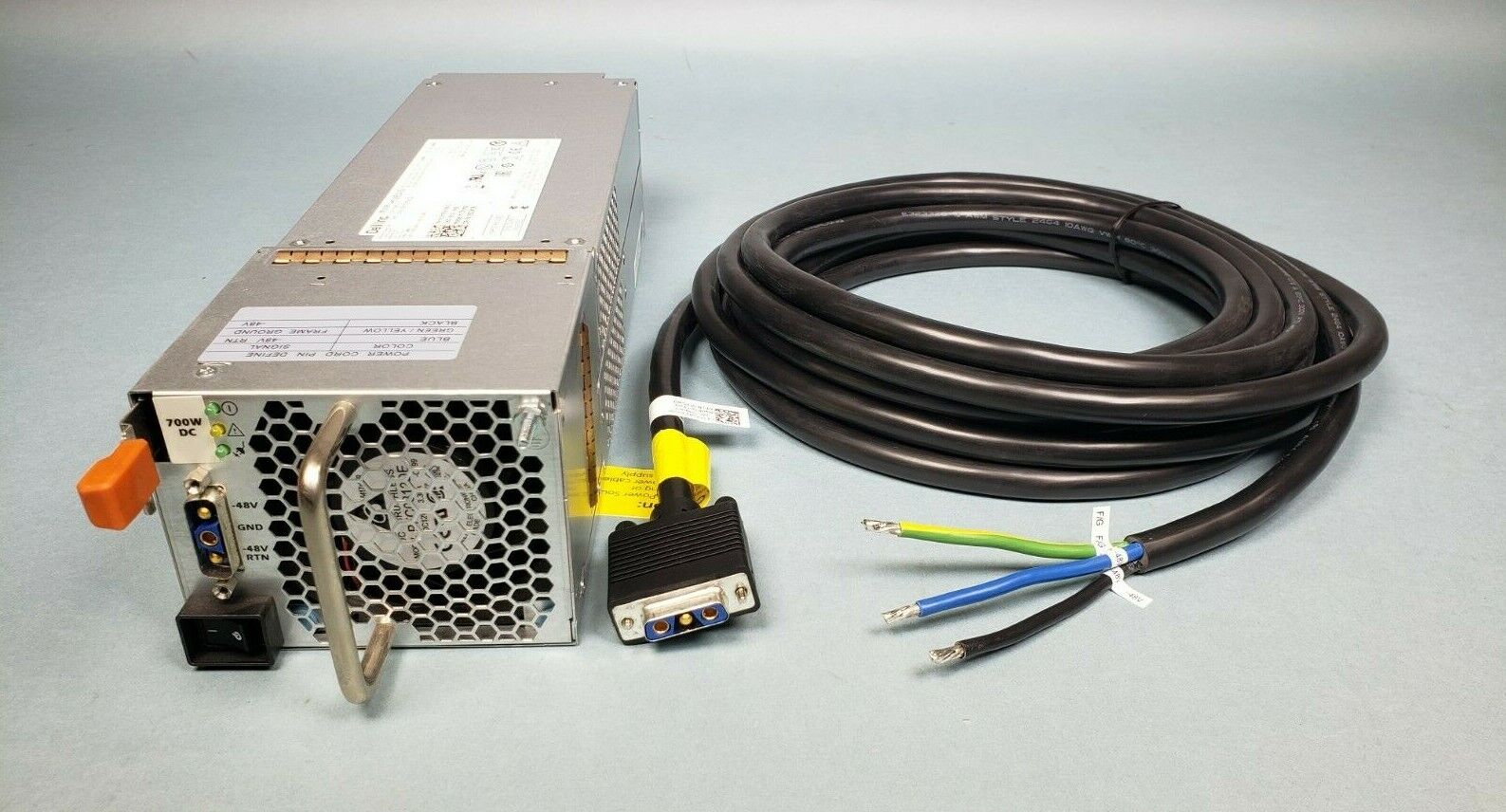 Dell -48V DC 700W EqualLogic PowerVault Power Supply H700ED-S0 C0X78 w/ 3c Cable