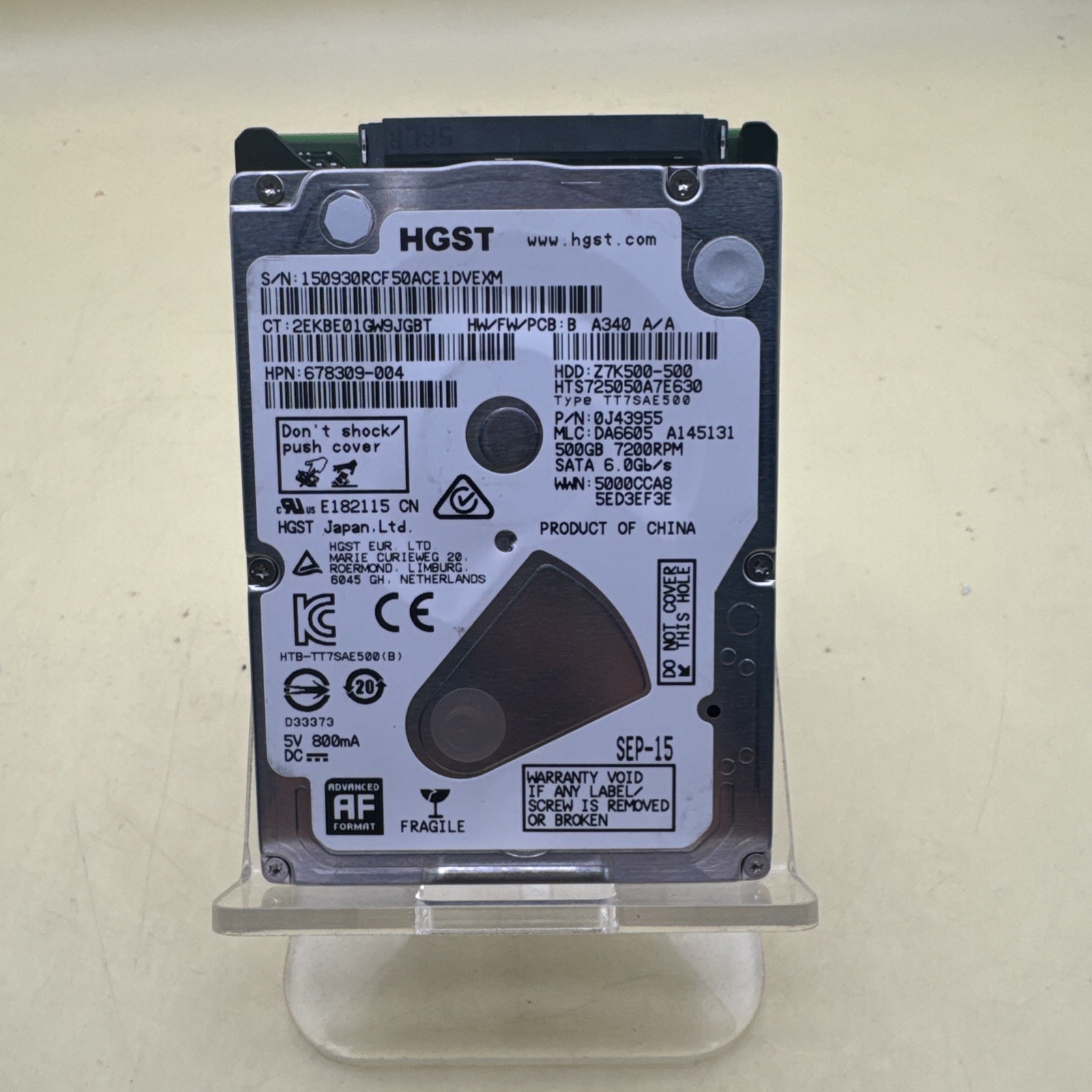 HGST HTS725050A7E630 500GB Hard Drive SATA 7200RPM 6.0Gb/s