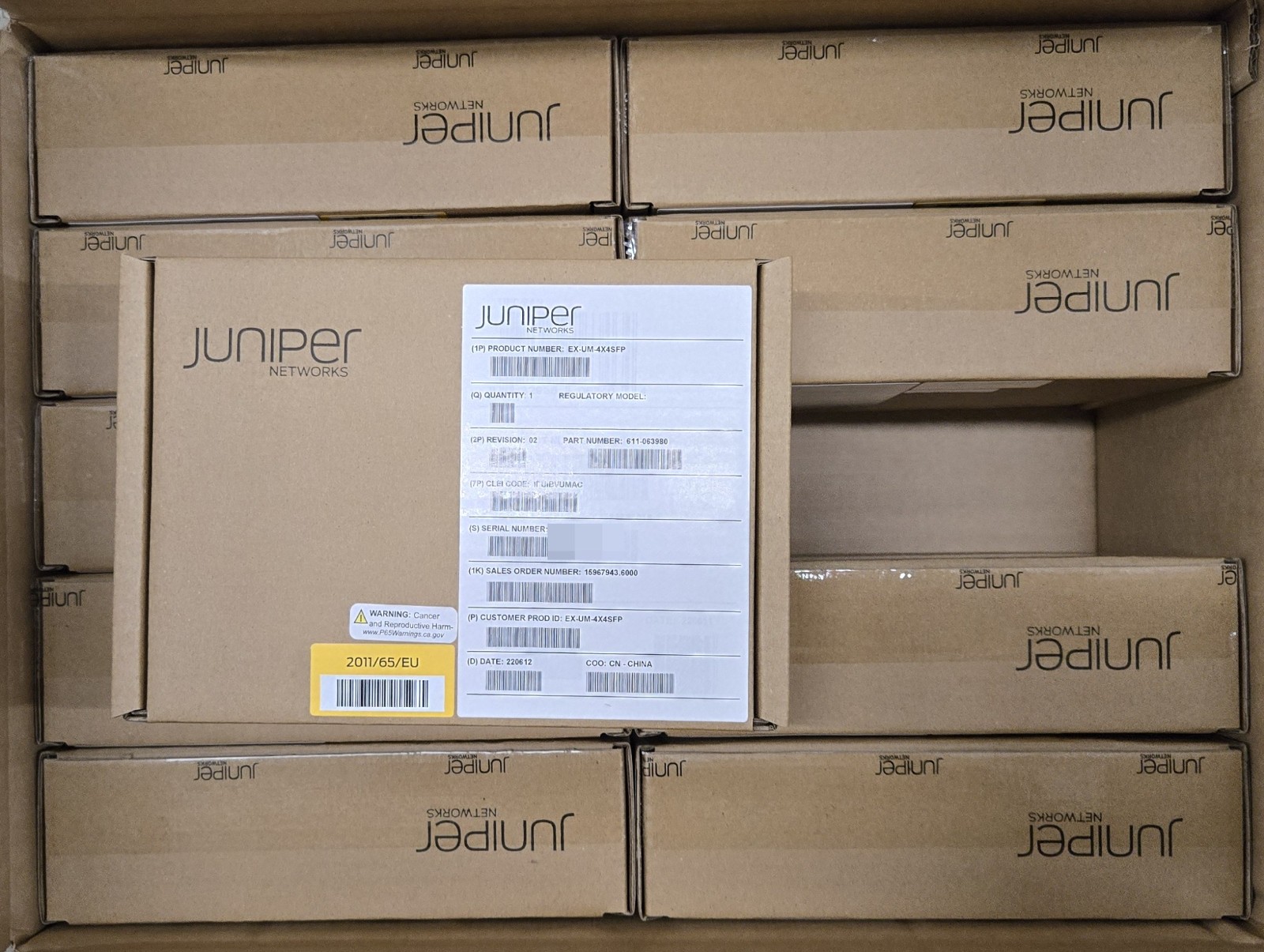 NEW Juniper EX-UM-4X4SFP 4-Port 10GbE SFP+ Uplink Module for EX4300 611-063980