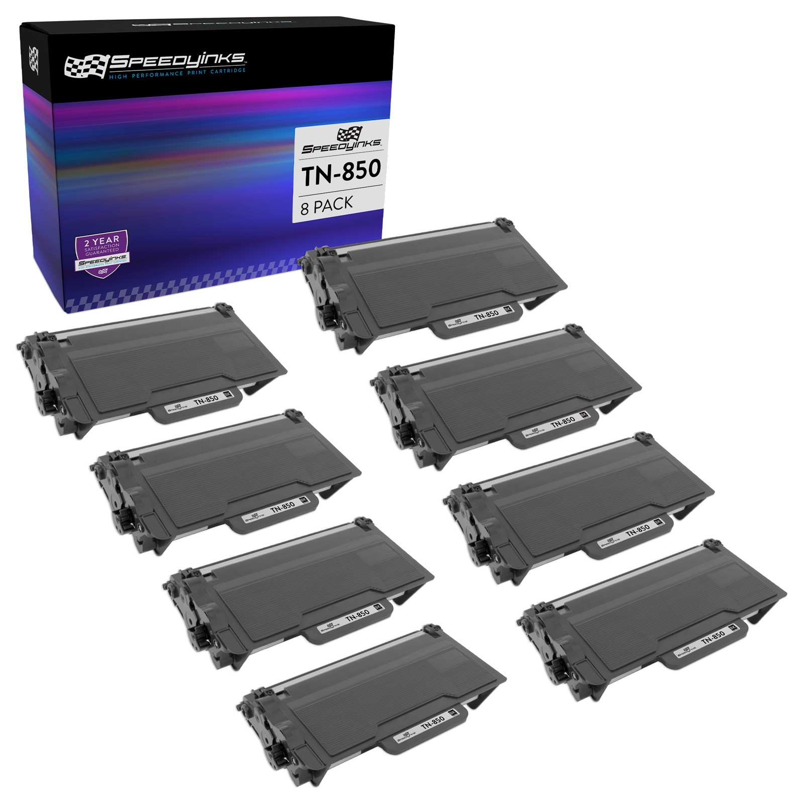 8Pk Compatible Brother TN850 Black Toner Cartridge High Yield 8k MFC L5700DW