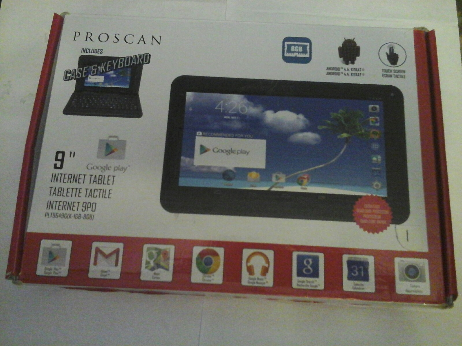 Proscan PLT9606G 9" 8 GB Tablet Black pro owned,  nice condition. 
