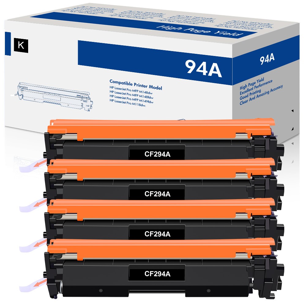4PK CF294A 94A Toner Cartridge For HP LaserJet Pro M118dw M148fdw M149fdw M148dw