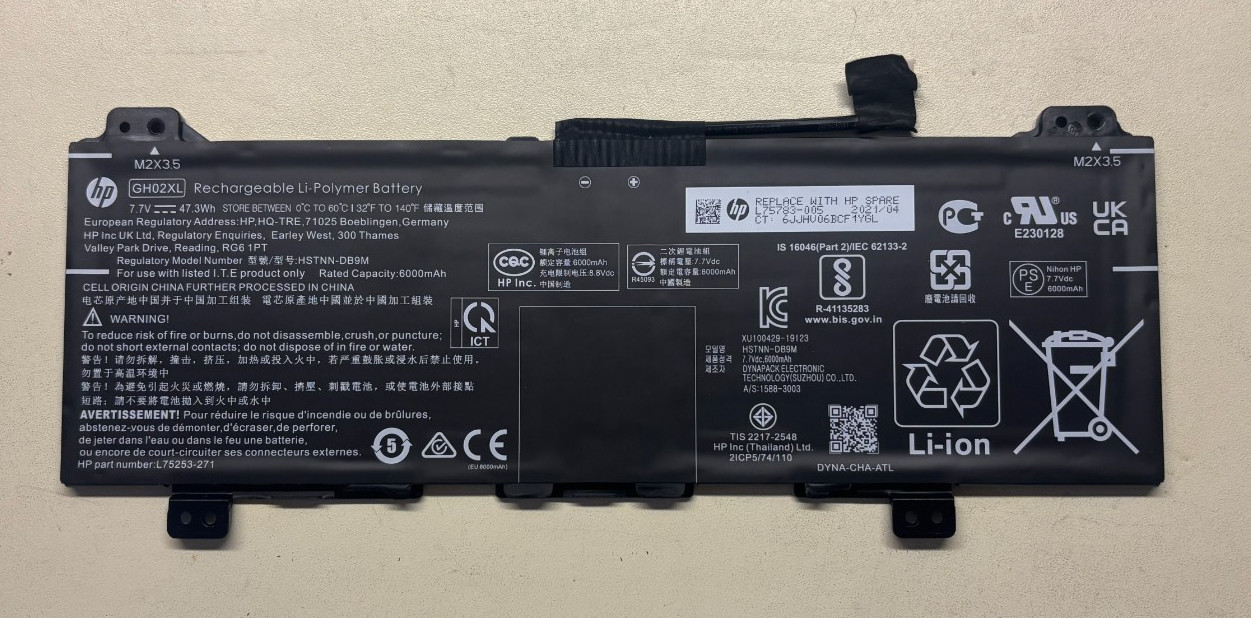 Genuine HP Chromebook X360 14A-CA 14A-Na 14B-CB 47.3WH Battery L75783-006 US