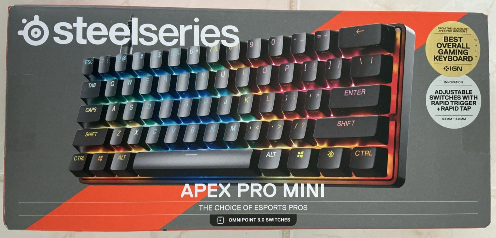 SteelSeries - Apex Pro Mini Gen 3 60% Wired Mechanical OmniPoint Adjustable G...