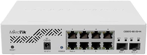 MikroTik CSS610-8G-2S+IN Managed Switch 8x Gigabit + 2x 10G SFP+ - New Sealed