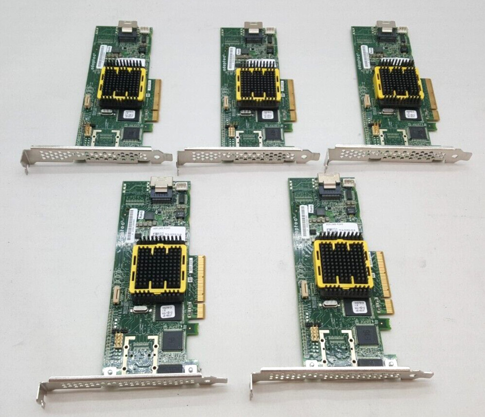 Lot of (5) Adaptec ASR-2405 SAS SATA 4 port 3GB 8xPCI-E RAID Adapter controller