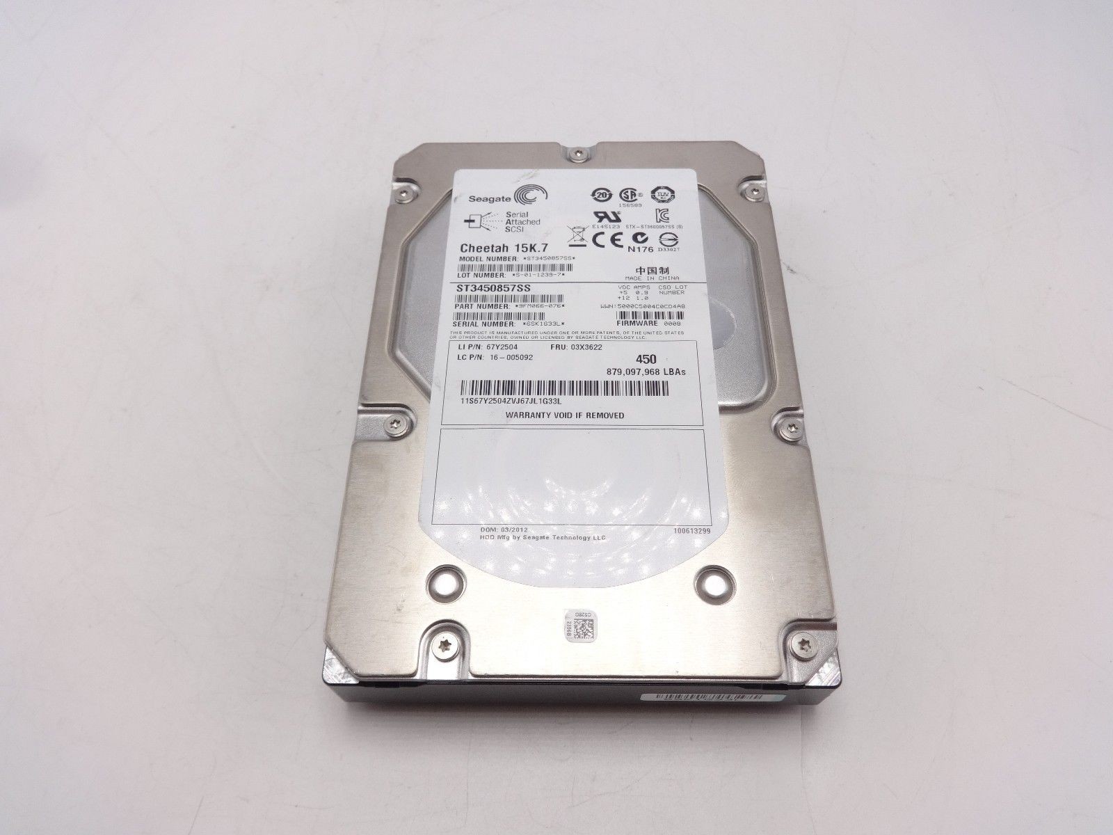 IBM 03X3622 450GB 15K 3.5" SAS Hard Drive