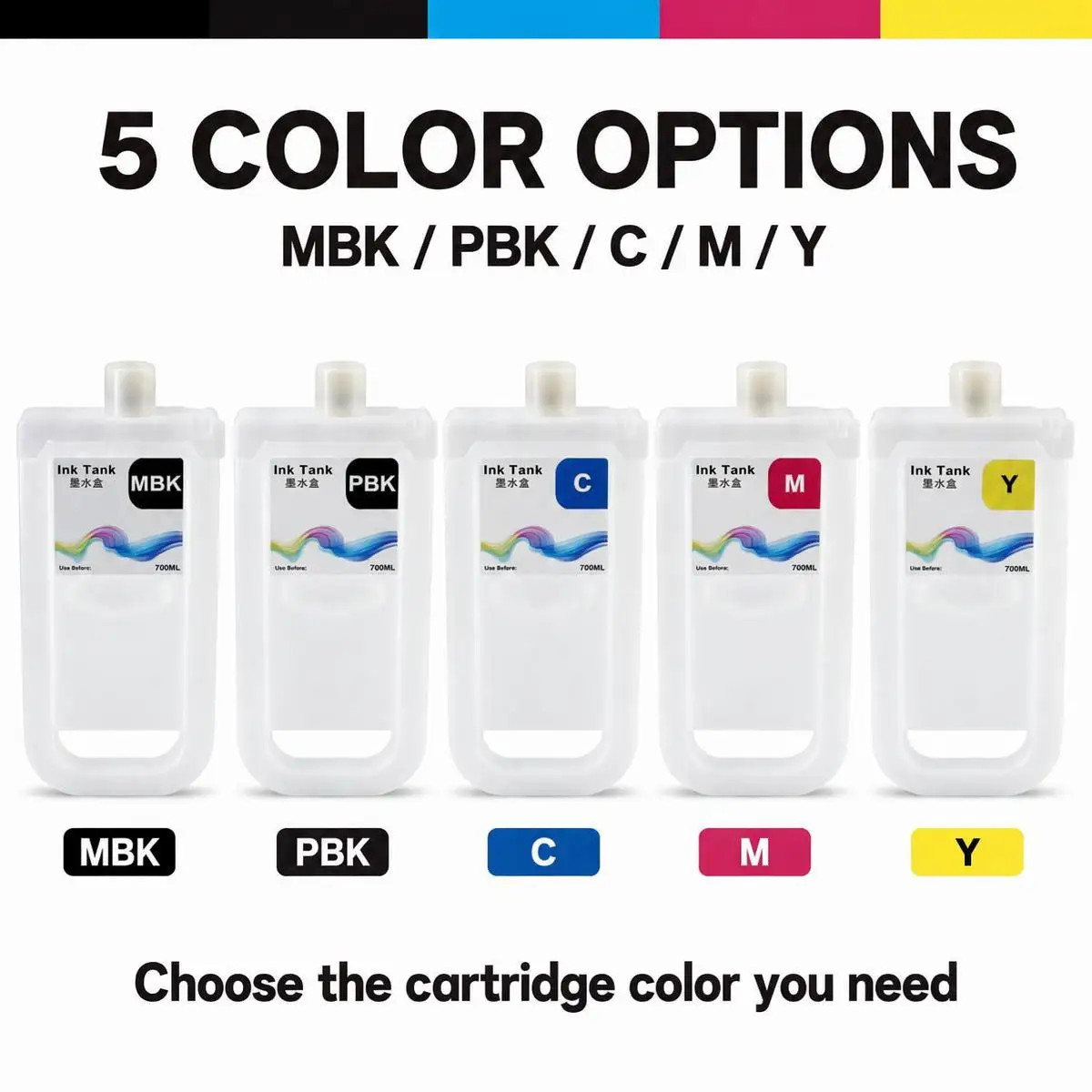 PFI-710 Refillable Ink Cartridge Without Chip for Canon TX-2000 TX-3000 TX-4000
