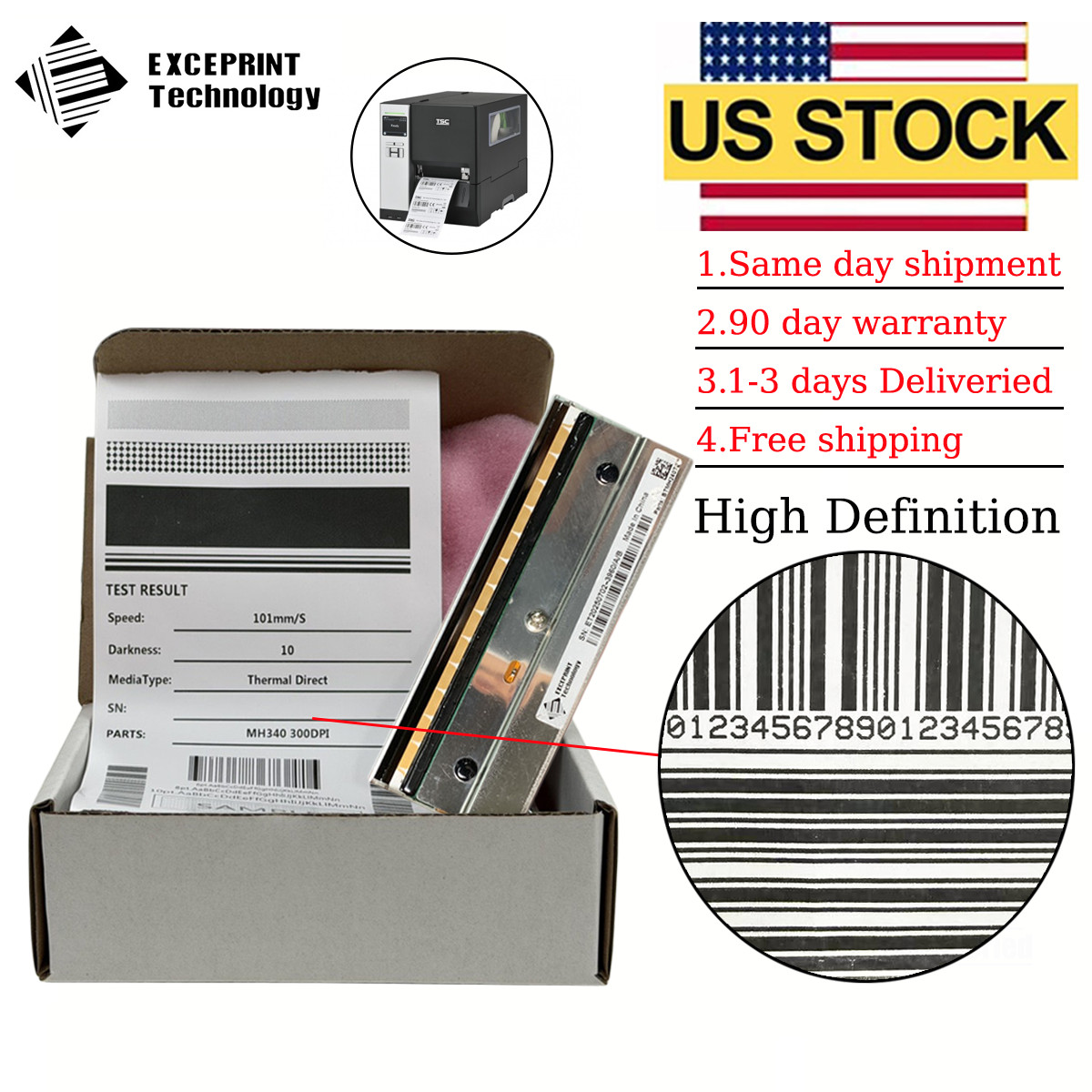 ✅ Printhead for TSC MH241 203DPI 98-0600022-00LF Thermal Printer 203dpi ✅