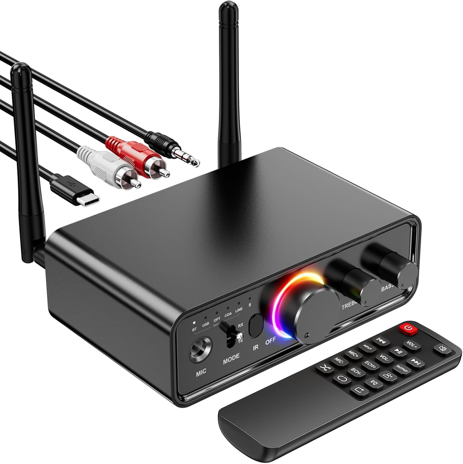 Upgraded M18 Bluetooth 5.3 Audio Receiver Transmitter for Home Stereo TV, Hifi