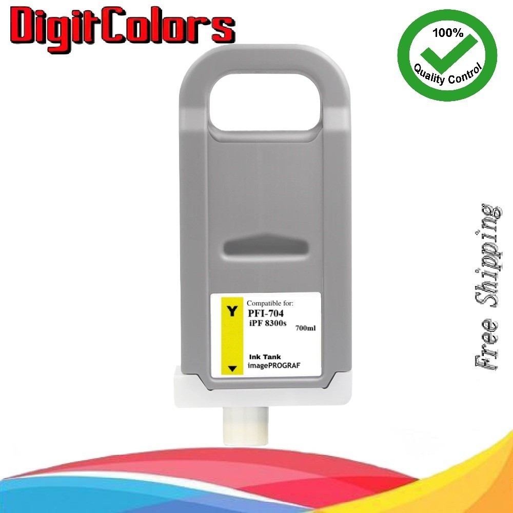 PFI-704 Yellow Ink Cartridge for Canon IPF 8300s 8300 PFI704Y