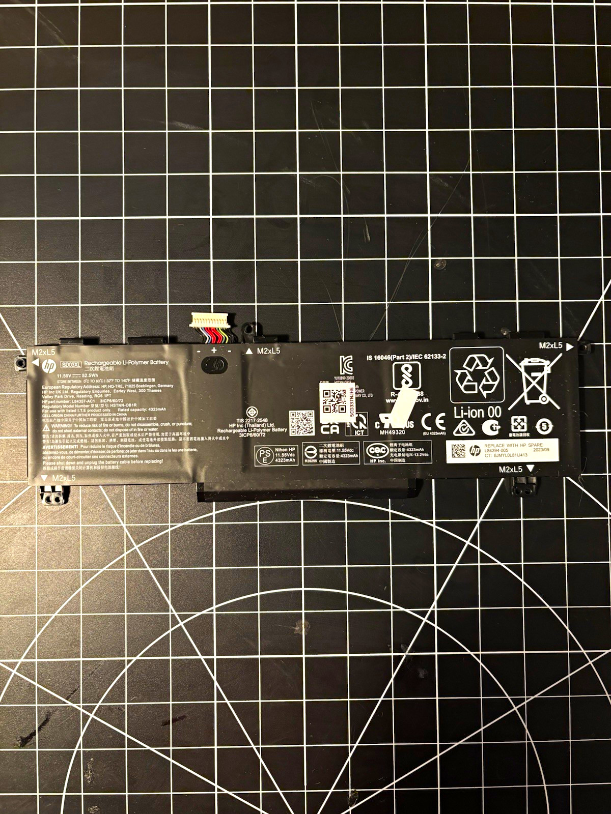 HP SD03XL Laptop Battery 11.55V 4323mAh 3-Cell Li-Polymer L84394-005