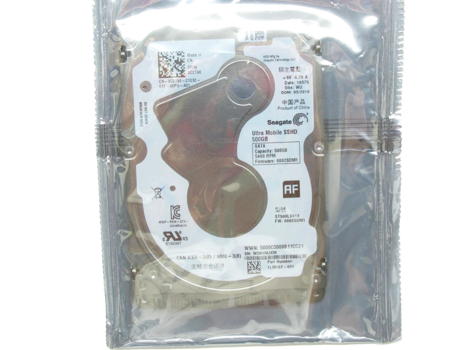 SEAGATE ST500LX012 500GB  2.5" Thin Ultra SSHD Hybrid SATA Hard Drive HDD NEW