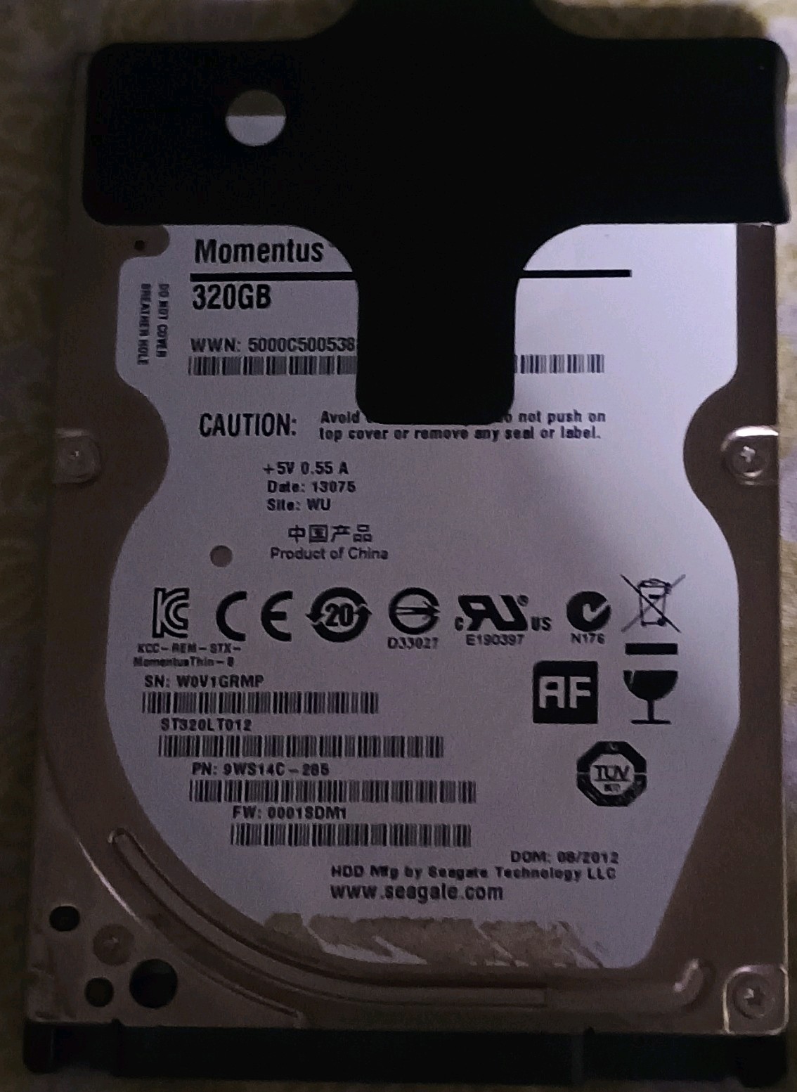 Seagate Momentus 320GB 2.5" SATA 5400RPM 16MB Internal Laptop HDD ST320LT012