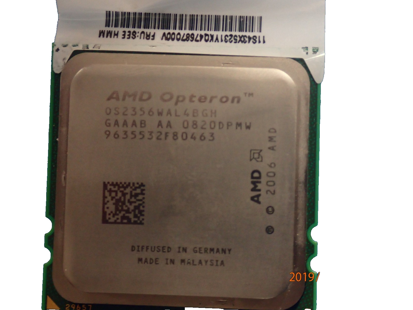 Lot of 4 AMD Opteron 43X5231 Quad Core 2356 2MB 2.30GHZ Server CPU Processor