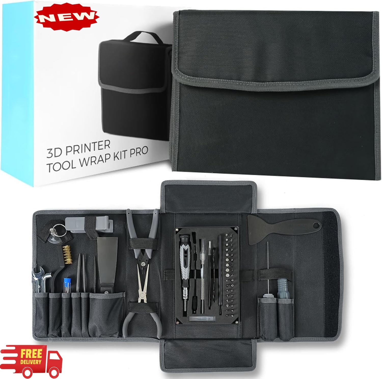 Kit de herramientas para impresora 3D, 74 piezas. Kit completo para montaje, des