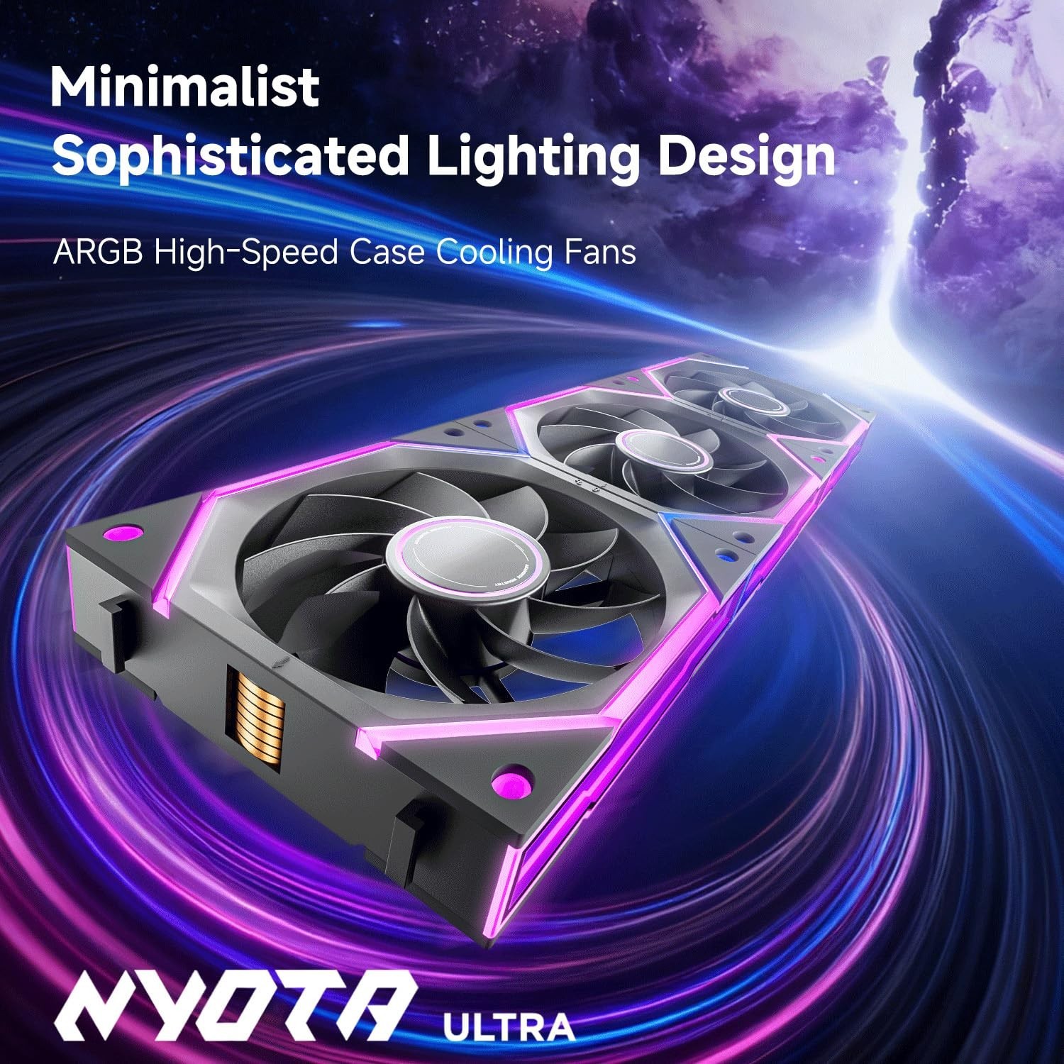 AsiaHorse Nyota Ultra 120mm PC Case Fan, ARGB PWM 3 Pack