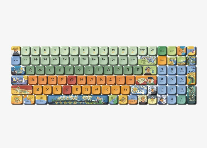 Lofree Flow NEW VAN GOGH VISIONS 100 Keycaps Set for Keyboard Low Profile FRESHP