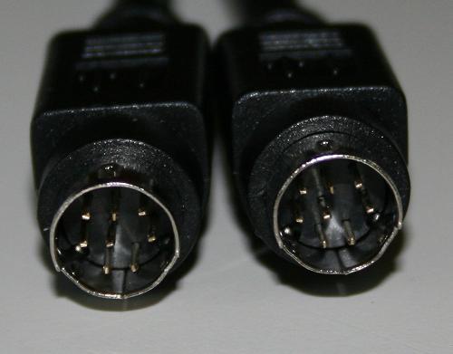 Black MD8 Mini Din 8 Minidin 8 pin MM male male 3 ft 36 inch cable