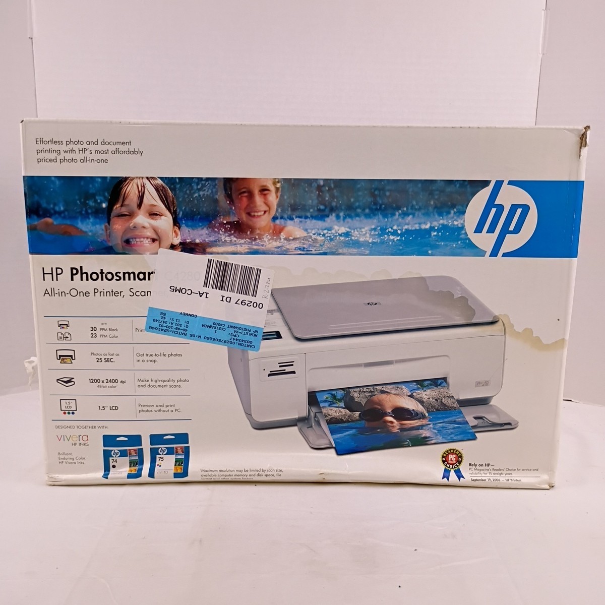 HP Photosmart C4280 All-in-One Inkjet Printer, Scanner, Copier New in Box *Read*