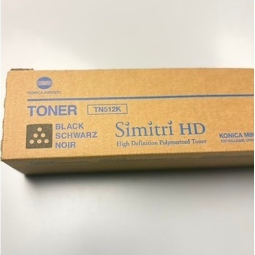 Konica Minolta TN512K Black Toner Cartridge A33K132 Simitri HD Genuine OEM New