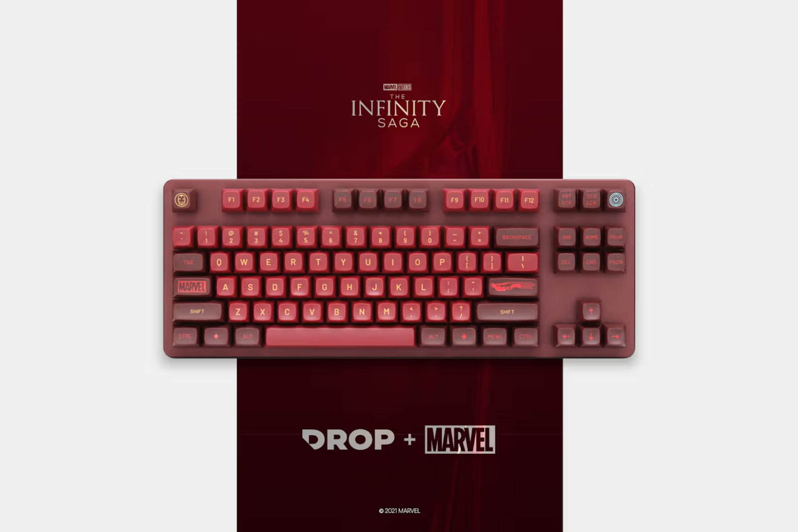 DROP Marvel IRON MAN Custom MT3 Keycap Set ABS Hi-Profile (UNUSED)