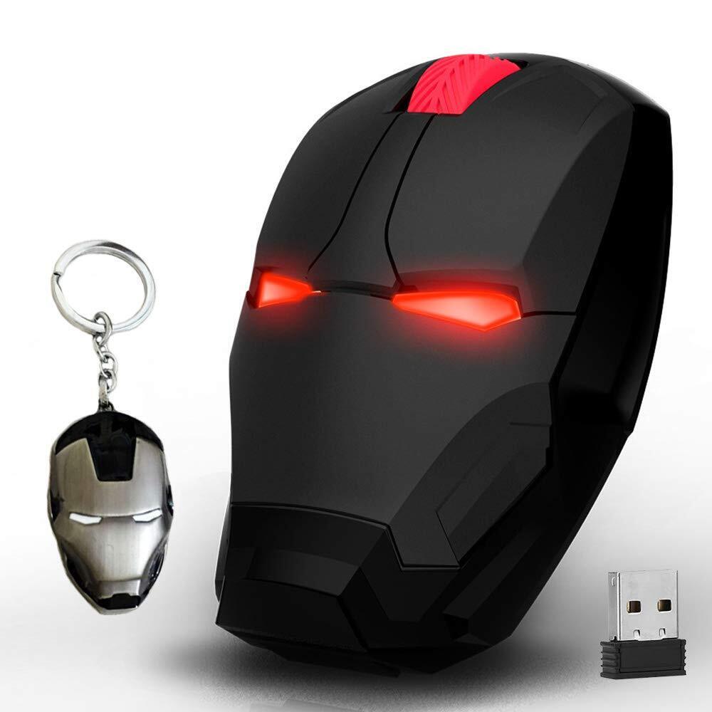 Ergonomic Wireless Mouse Cool Iron Man Mouse 2.4G Portable Mobile Computer Cl...
