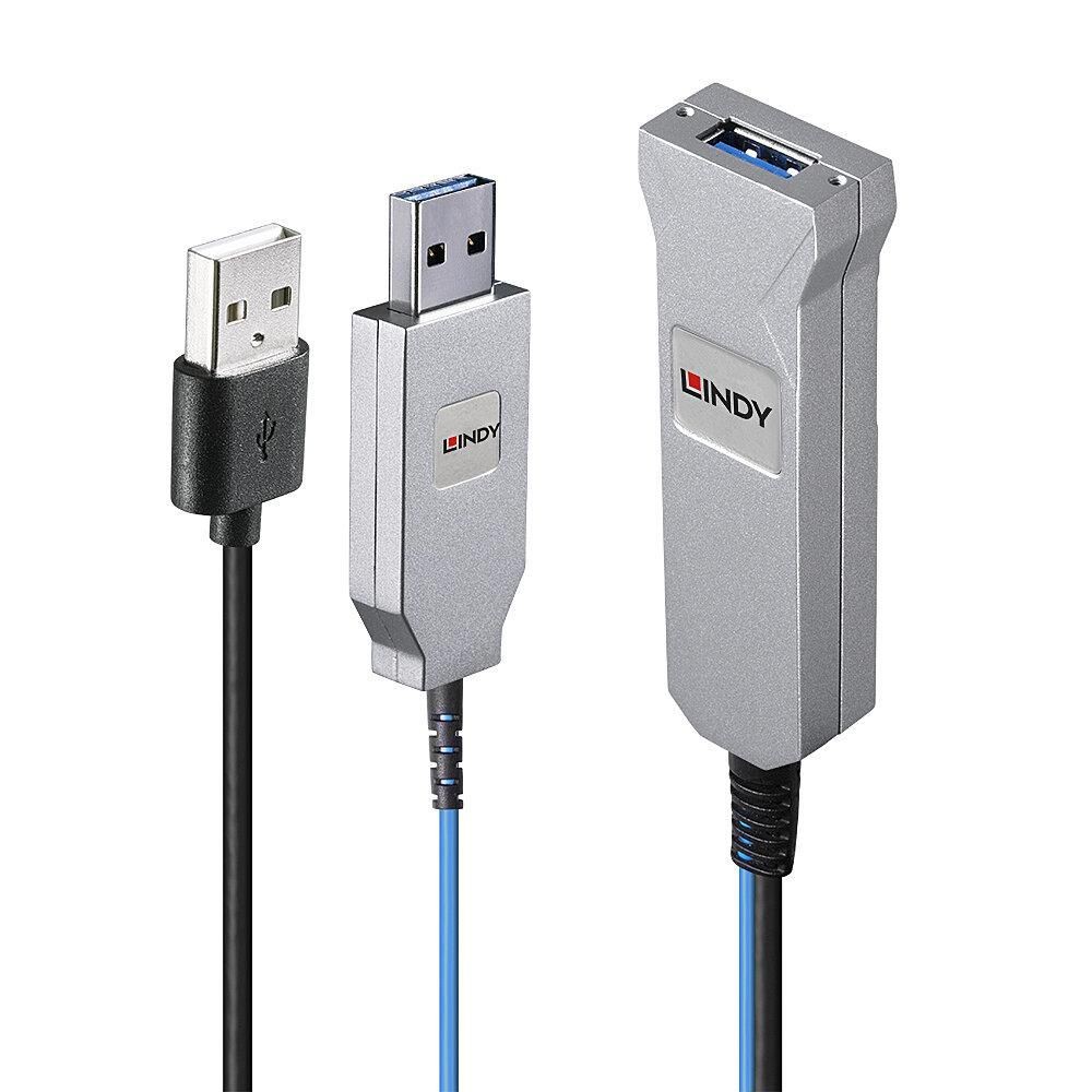 Lindy W128457005 43345 30m Fibre Optic USB 3.0 Cable ~E~