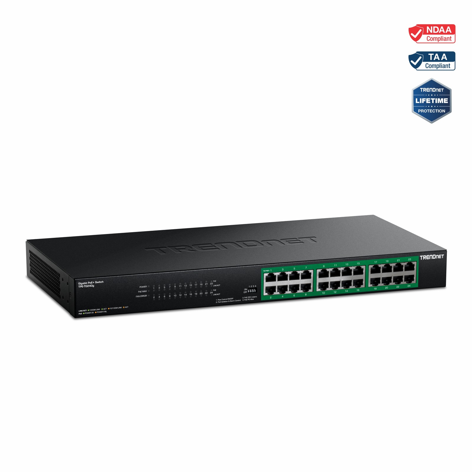 TRENDnet TPE-TG240g  24-Port Gigabit PoE+ Switch