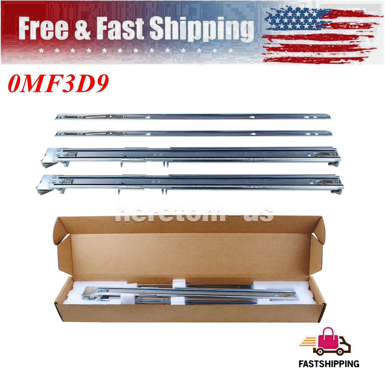New 1U Static Ready Rails Rail Kit for Dell PowerEdge R650 R660 R670 R470 0MF3D9