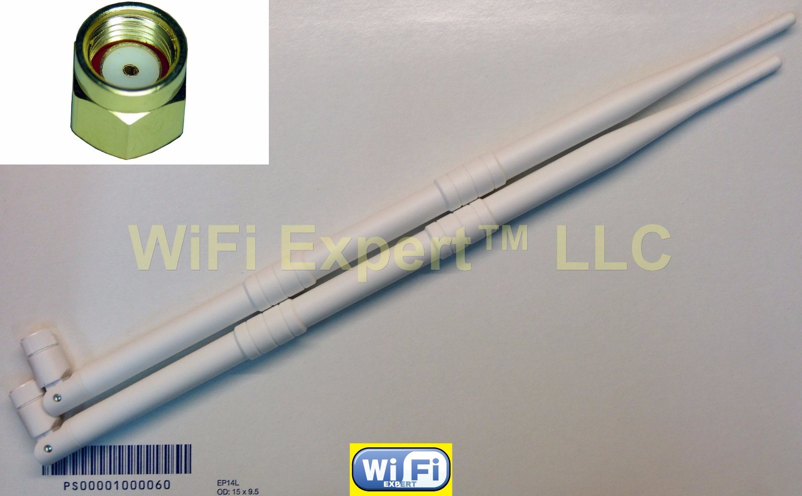 White 9dBi RP-SMA Antennas (2) for TP-Link TL-WDR3500 Dual Band Router USA