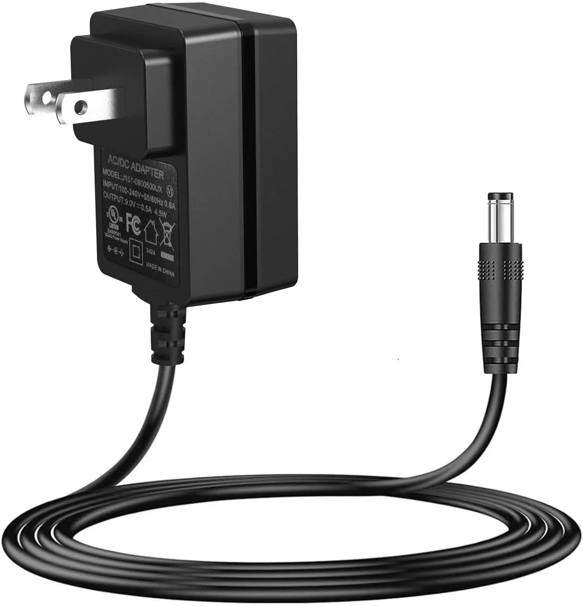 JOYO DC 9V 500mA Guitar Pedal Power Supply Adapter AC Wall 9V500mA, Grey 