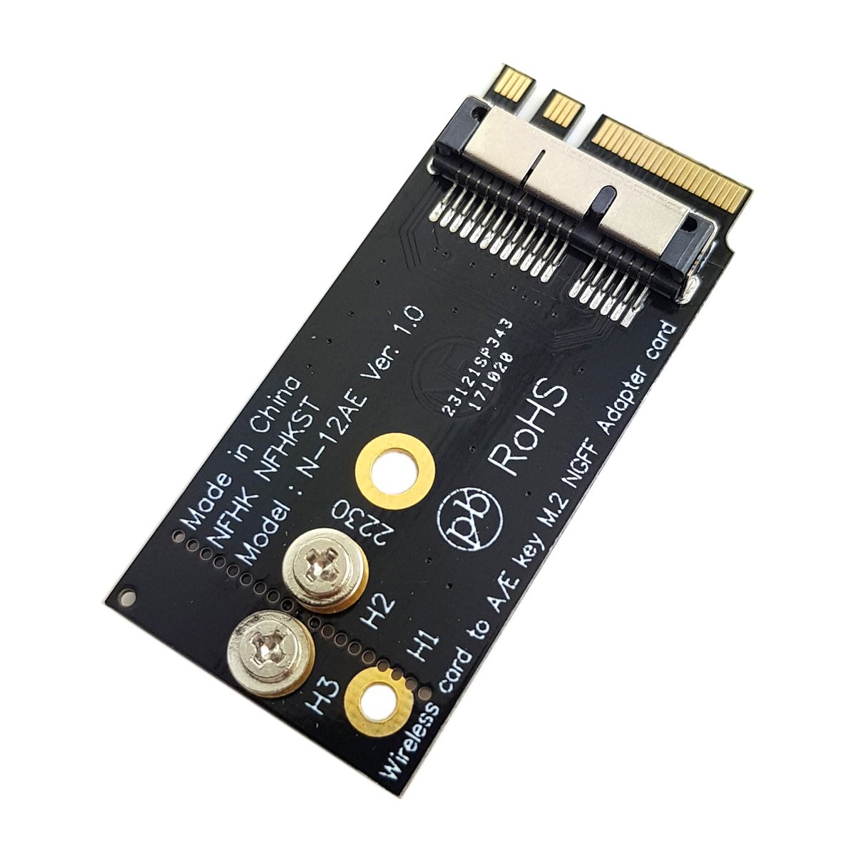 BCM94360CS2 BCM943224PCIEBT2 Wireless Card to NGFF M.2 Key A/E-Key Adapter