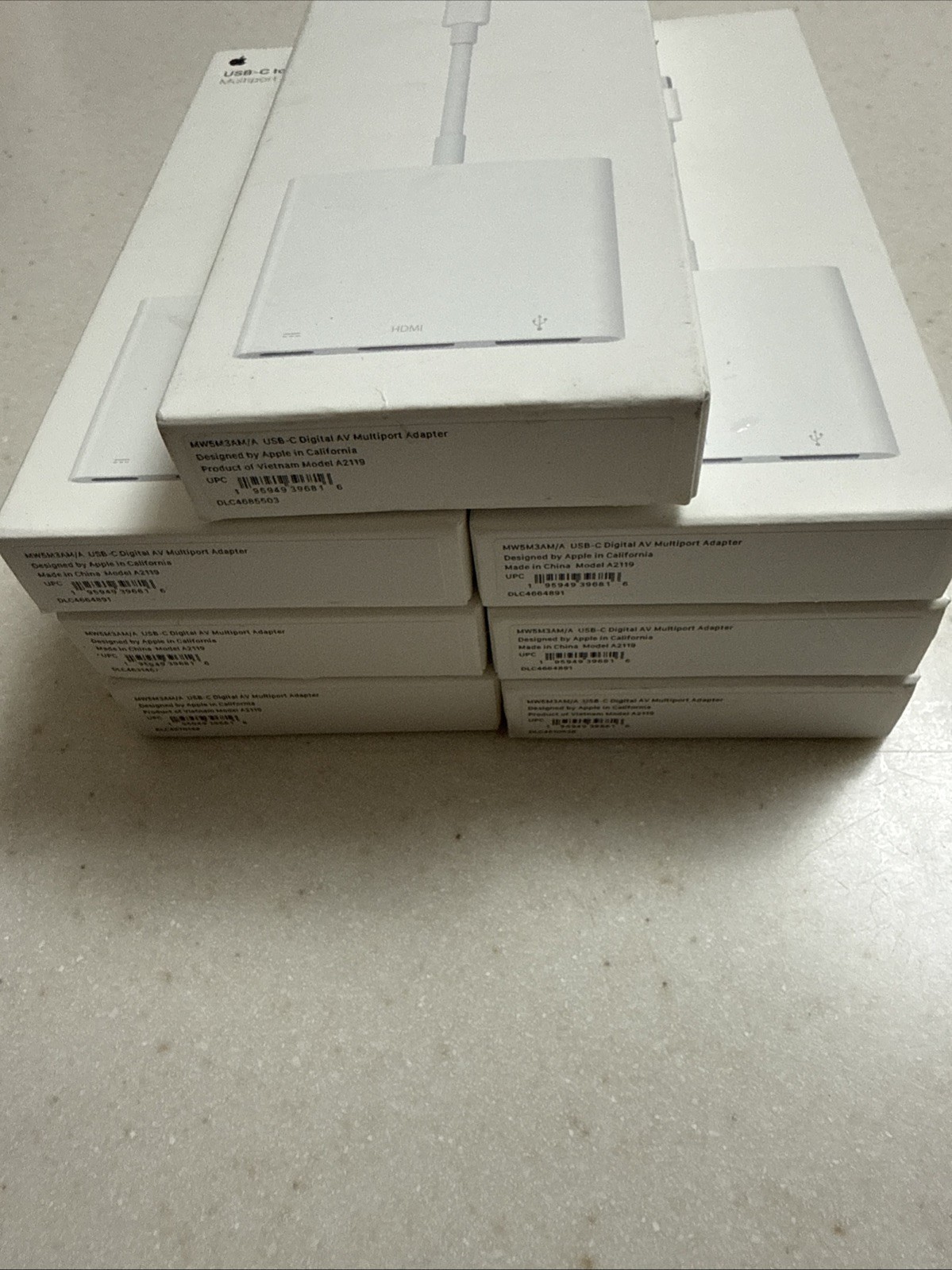 (Lot Of 7 ) APPLE USB-C TO DIGITAL AV MULTIPORT ADAPTER (MW5M3AM/A) New Sealed
