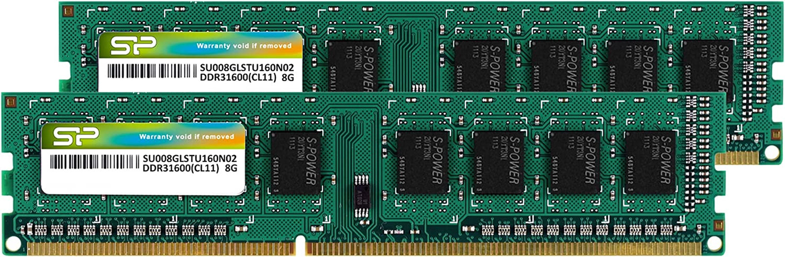 Silicon Power DDR3 16GB (2 X 8GB) 1600Mhz (PC3 12800) 240-Pin CL11 1.35V / 1.5V 