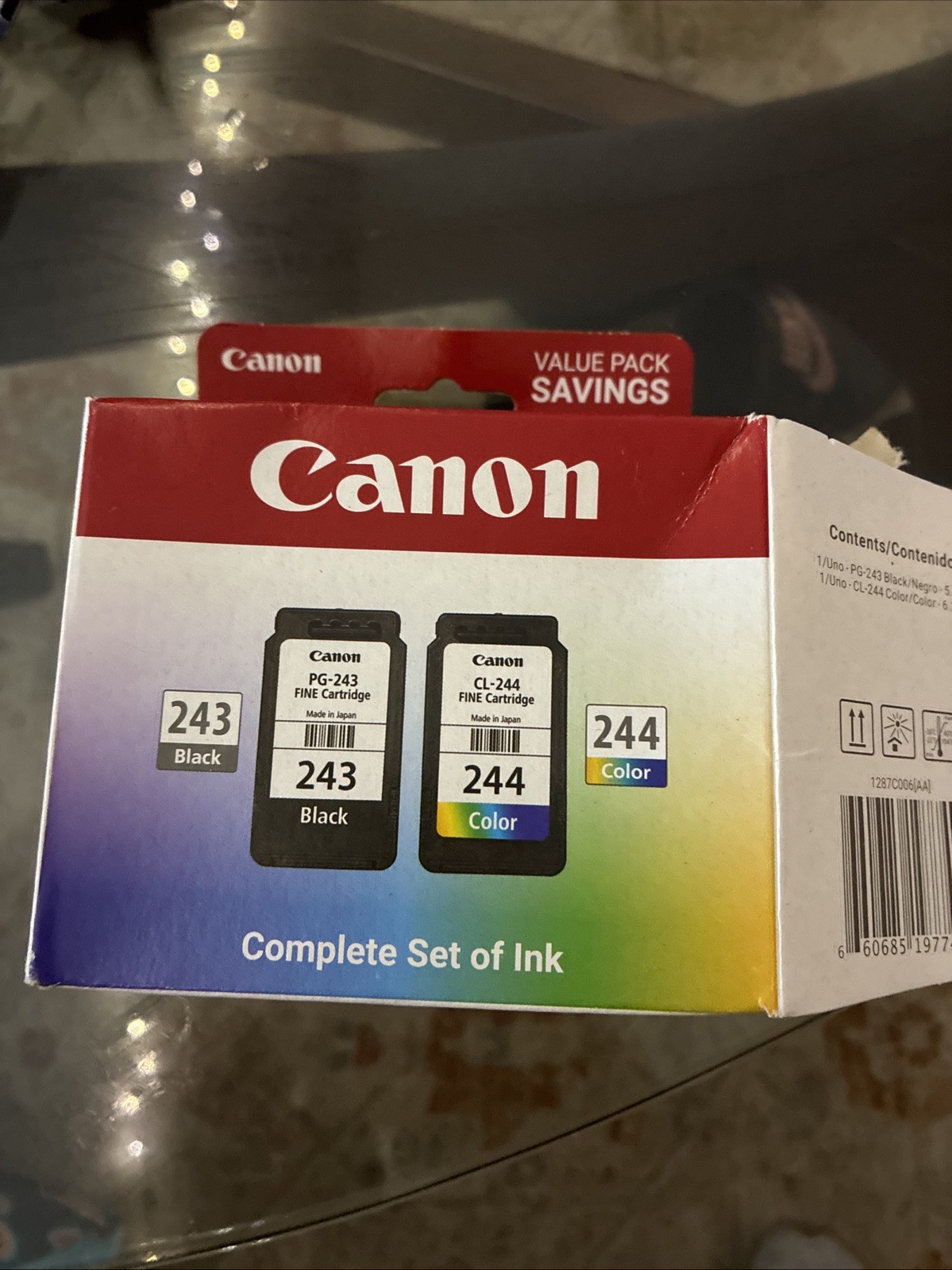 Canon PG-243 + CL-244 (1287C006) Black & Color Combo Pack Ink Cartridges NEW