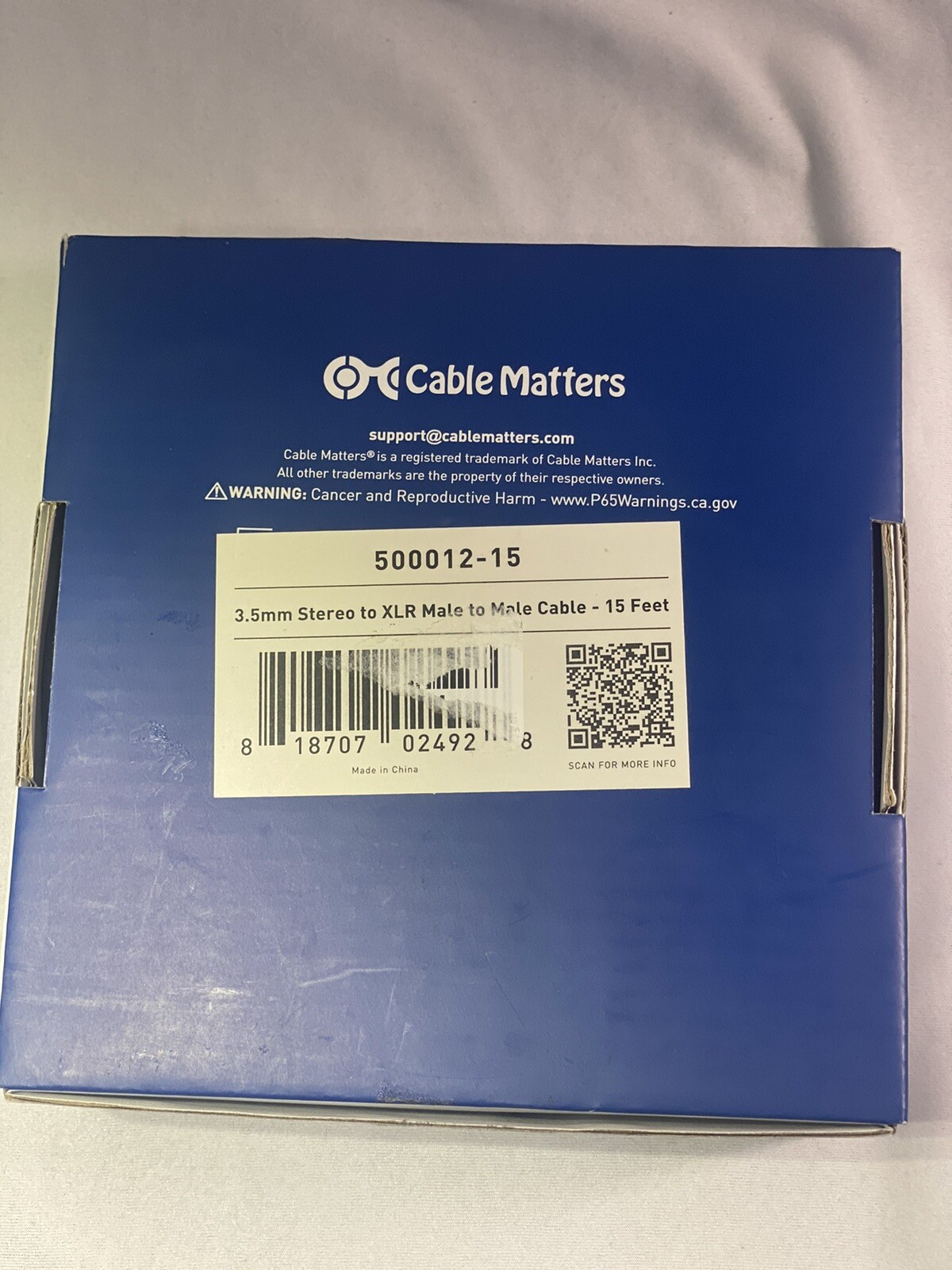 Genuine Cable Matters 6.35MM TRS to XLR M-F Balanced Cable - 15 ft Length