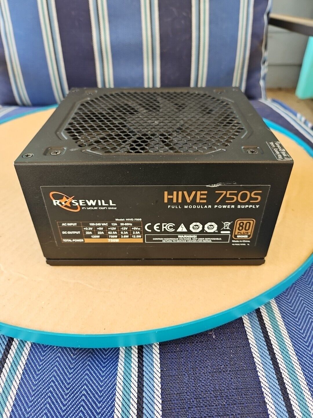 Rosewill HIVE-750S 750W 80 PLUS BRONZE Fully Modular Power Supply Black Untested
