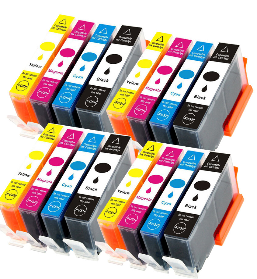16PK Replacement Ink +chip for HP 564XL Officejet 4620 4622 Deskjet 3520 3521 