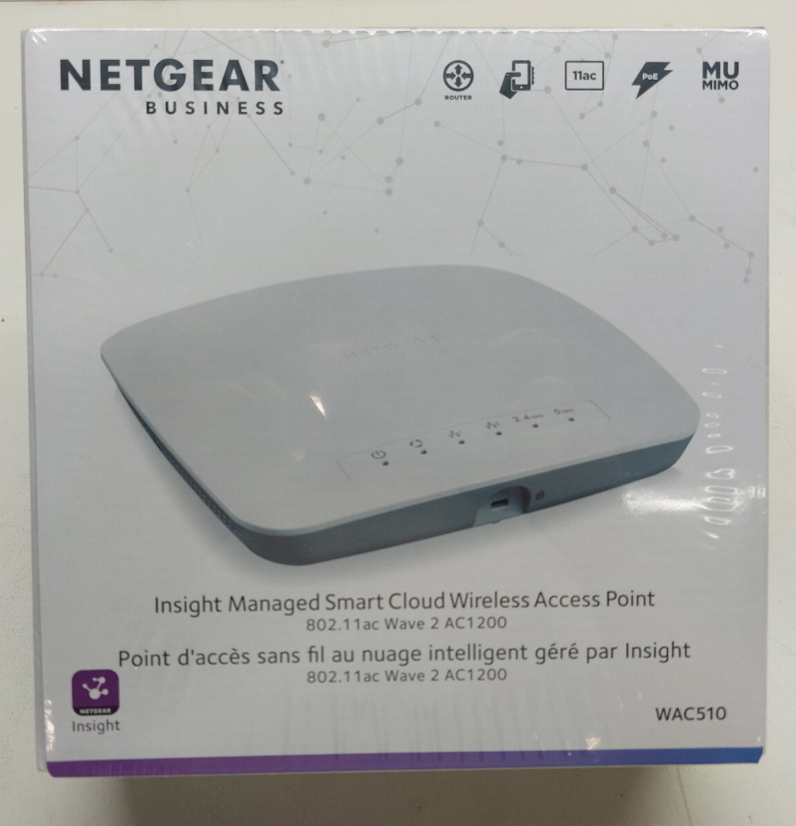 NETGEAR Insight Managed Smart Cloud Wirelesss Access Point WAC510 802.11ac