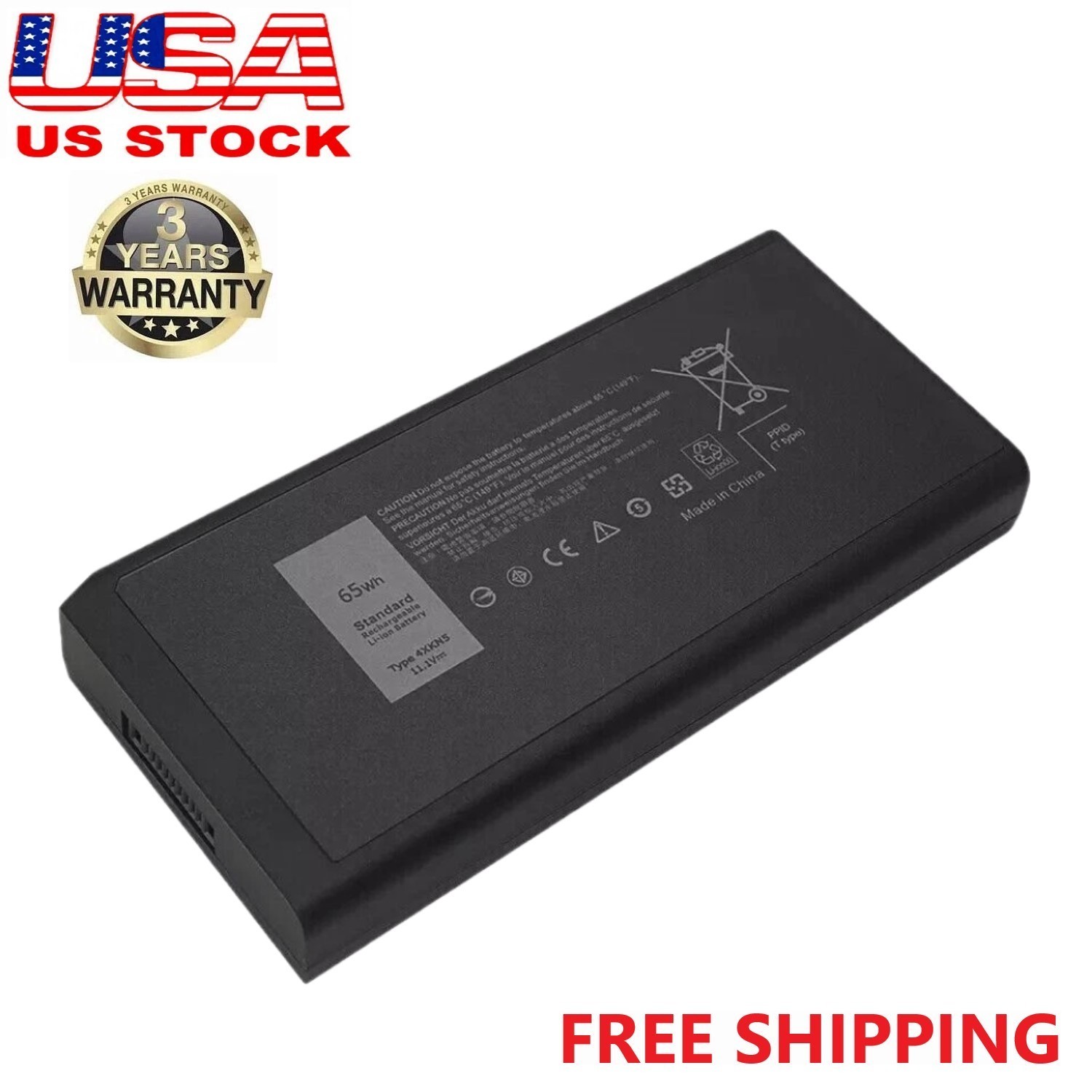CJ2K1 65Wh 4XKN5 Battery for Dell Latitude 5404 7404 5414 7414 Rugged Extreme VA