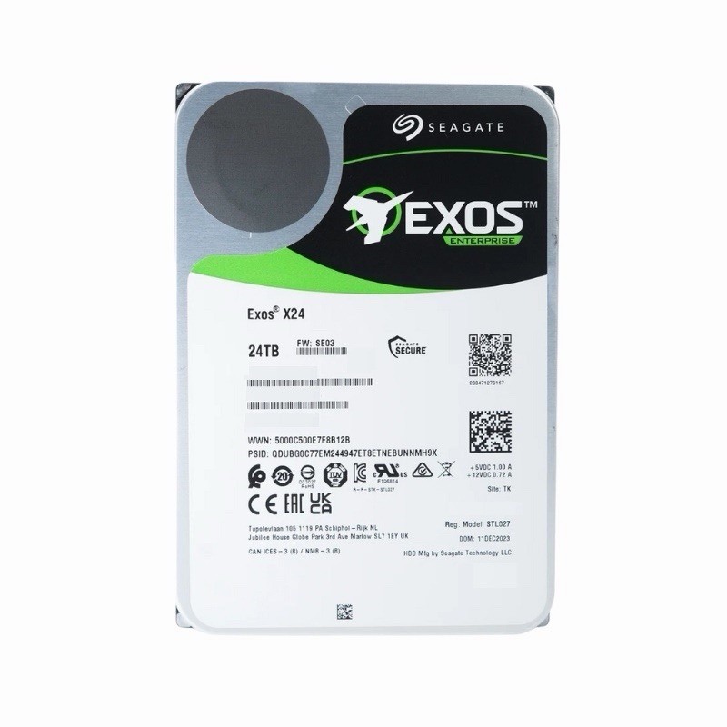 Seagate Exos X24 3.5" 24TB 7.2K 12GBPS 512e SAS Hard Drive - ST24000NM007H