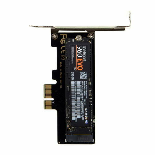 Cablecy  PCI-E x1 Lane to M.2 M-Key SSD Nvme AHCI PCI Express Adapter Card SSD