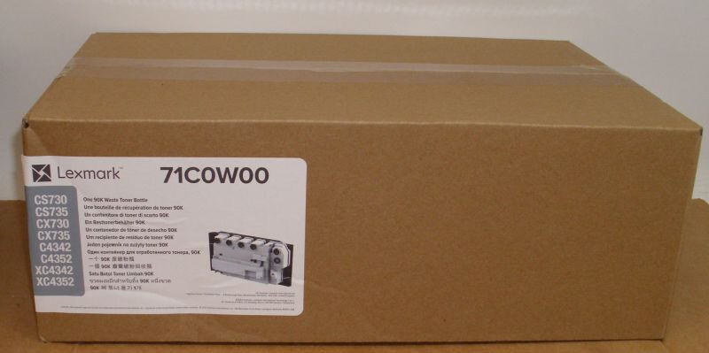 Lexmark 71C0W00 Waste Toner Bottle CS CX 730 735 C4342 C4352 XC4342 XC4352 ORIGINAL BOX A