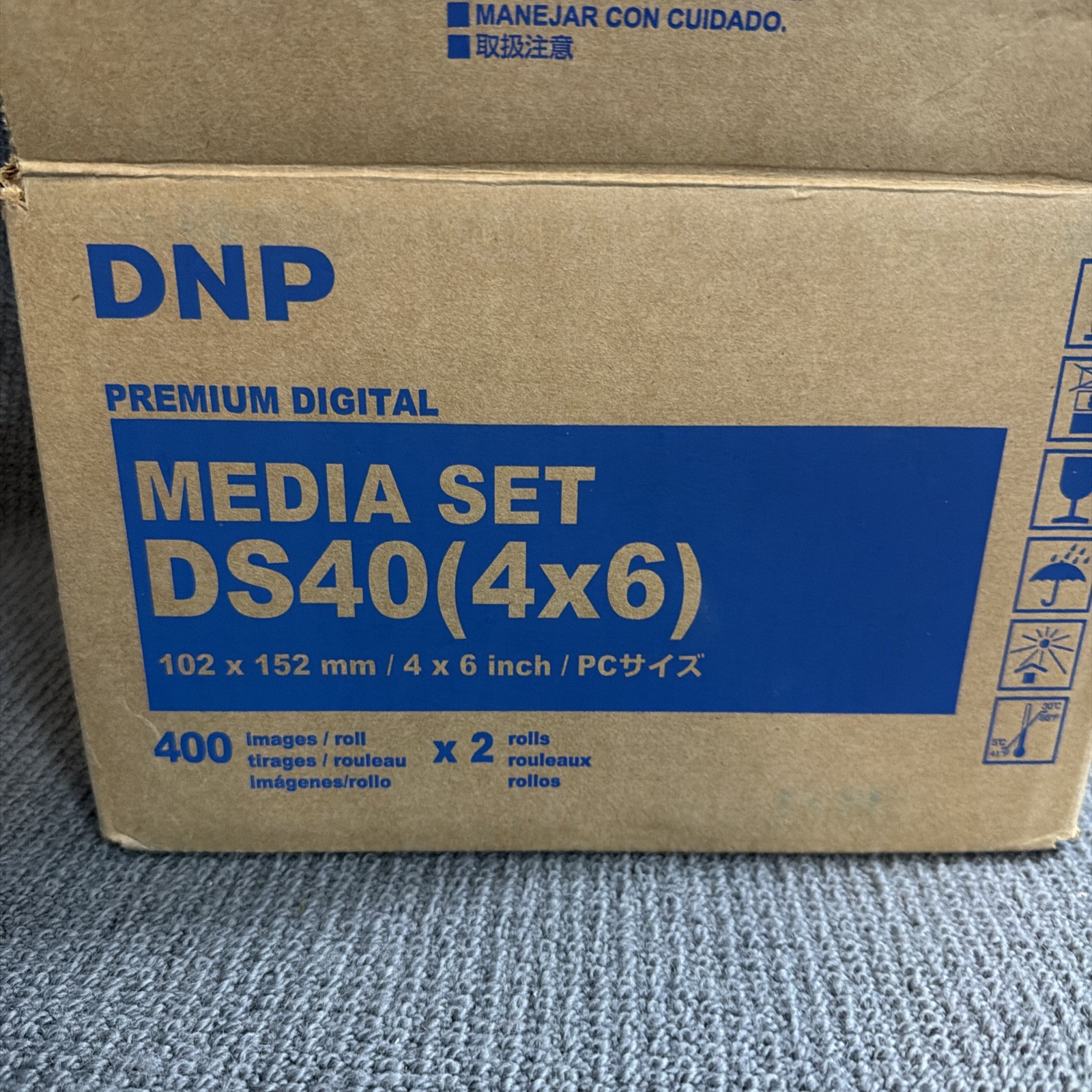 DNP DS40 4x6" Media Kit (DS40PK46), 2 rolls of paper & ribbon per box, 800 print